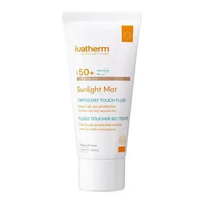 Crema protectie solara SPF50+ Sunlight Mat Tinted Dry Touch, 50 ml, Ivatherm