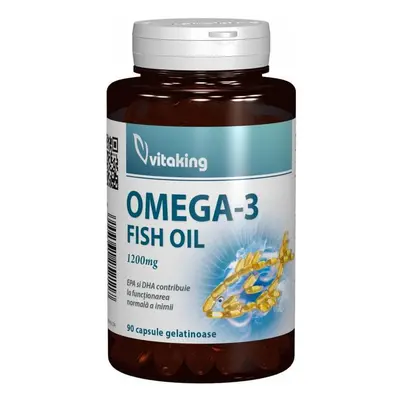 Omega 3 ulei de peste 1200 mg, 90 capsule, VitaKing