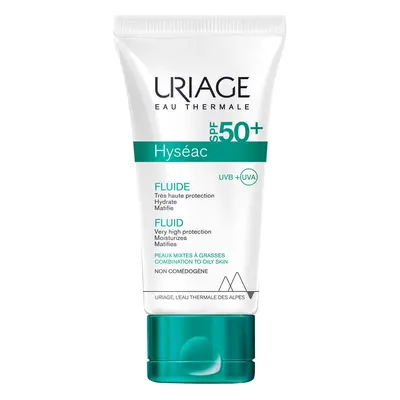 Uriage Hyseac, fluid de protecție solară pentru ten gras și mixt, SPF 50+, 50 ml