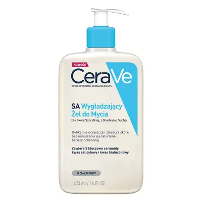 CeraVe SA, gel de curățare netezitor, piele uscată și aspră, 473 ml