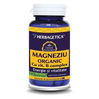 Magneziu Organic cu Vitamina B complex, 60 capsule, Herbagetica