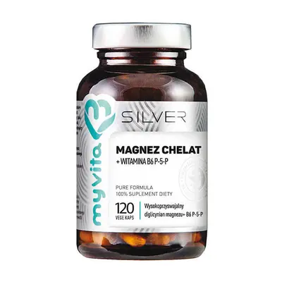 MyVita Silver, Chelat de magneziu + Vitamina B6 P-5-P, 120 capsule