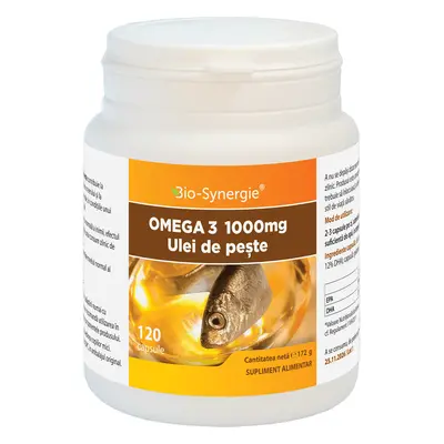 Ulei de peste Omega 3, 1000 mg, 120 capsule, Bio Synergie