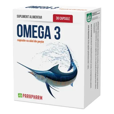 Omega 3 cu ulei de peste, 500mg, 30 capsule, Parapharm