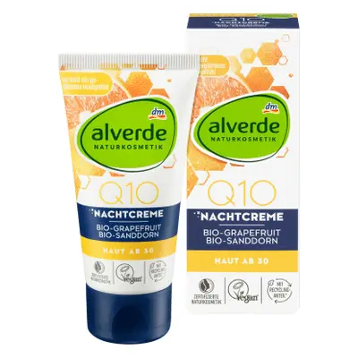 Alverde Naturkosmetik Q10 Cremă de noapte grapefruit ECO & cătină ECO, 50 ml