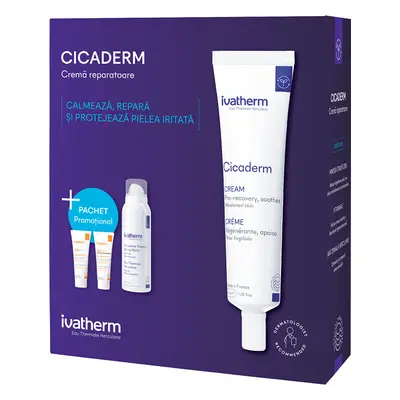 Pachet Cicaderm crema 40 ml + Apa Termala Herculane 100 ml + mostre, Ivatherm