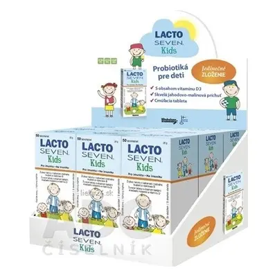 Vitabalans LACTOSEVEN Kids DISPLEJ 9×50 tbl, supliment alimentar pentru copii