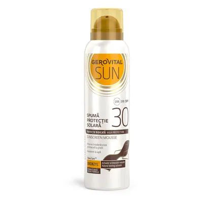 Spuma protectie solara SPF30 Gerovital Sun, 150ml, Farmec