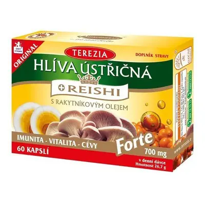 Terezia Oyster Mushroom + Reishi cu ulei de cătină de mare Forte 60 capsule