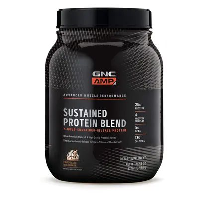 Gnc Amp Sustained Protein Blend, Amestec Proteic, Cu Aroma De Milkshake De Ciocolata, 980 G