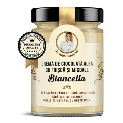 Crema de ciocolata alba cu frisca si migdale, Biancella, Secretele Ramonei, 350g, Remedia