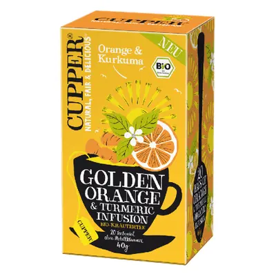 Ceai eco infuzie de portocale si turmeric Cupper, 20 plicuri, Allos Hof