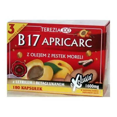 Amigdalin Apricarc B17 Vitamina B 17 amigdalin , letril, betaglucan 180 capsule Terezia