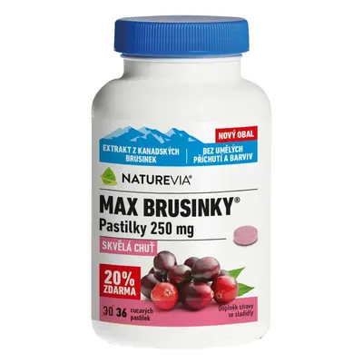 NatureVia Max Cranberry 250 mg 36 pastile