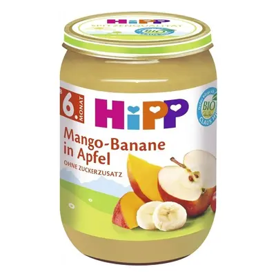 HiPP Mere organice cu mango și banane 1×190 g, gustare cu fructe pentru copii