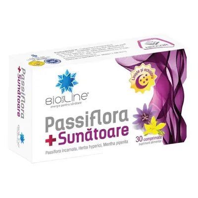 Passiflora + Sunătoare BioLine, 30 comprimate, Helcor