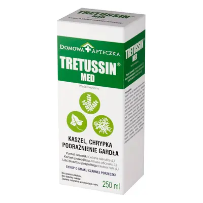 Tretussin Med, sirop, aromă de coacăze negre, 250 ml