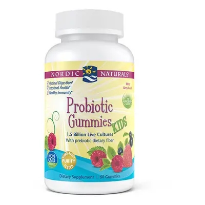 Nordic Naturals, Probiotic Gummies KIDS, jeleuri pentru copii de peste 2 ani, 60 bucăți