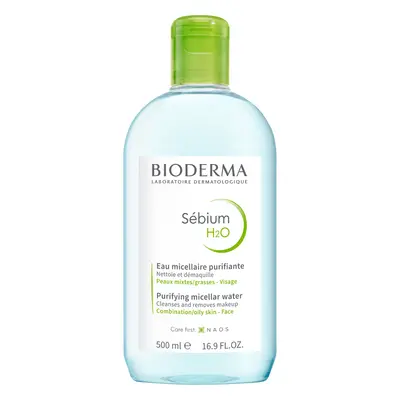 Bioderma Sebium H2O, loțiune micelară pentru ten gras, mixt și cu tendință acneică, 500 ml