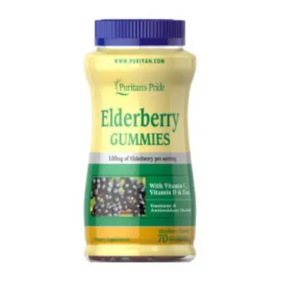 Gummies de soc cu vitamina C Afine de soc + vitamina C 70 de jeleuri Puritan's Pride