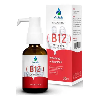 Vitamina B12 picături Metilcobalamină 200 µg 30 ml Avitale