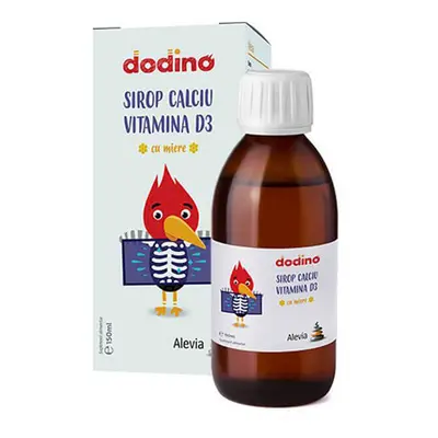 Sirop calciu vitamina D3 cu miere Dodino, 150 ml, Alevia