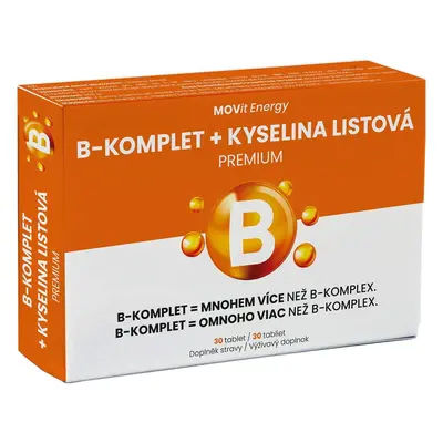 Movit Energy B-Komplet + Acid folic PREMIUM 30 comprimate