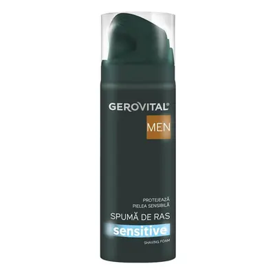 Spuma de ras Gerovital Men Sensitive, 200 ml, Farmec