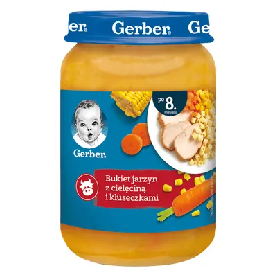 Gerber Dinner, buchet de legume cu vițel și tăiței, după 8 luni, 190 g