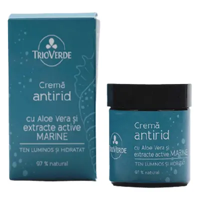 Crema antirid cu aloe vera si extracte active marine, 60 ml, Trio Verde