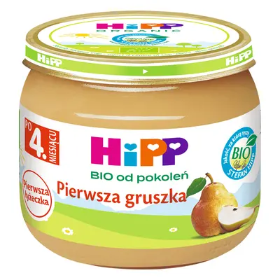 HiPP Fruit Bio Prima pară, după 4 luni, 80 g