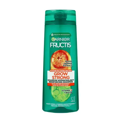 Garnier Fructis Grow Strong, Șampon de întărire pentru părul fin cu tendință de cădere, 400 ml