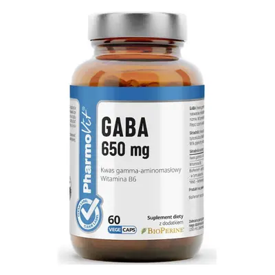 GABA 650 mg 60 capsule Pharmovit Clean Label