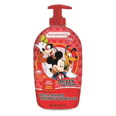 Sampon si gel de dus cu ulei de jojoba Mickey, 500 ml, Naturaverde