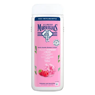 Le Petit Marseillais, gel de duș, zmeură și bujor, 400 ml