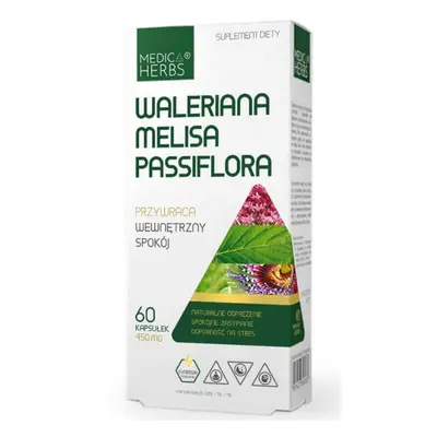 Valeriană Melissa Passiflora 60 capsule Medica Herbs