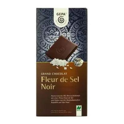 Ciocolata Bio neagra Fleur de Sel Noir, 100 g, Gepa