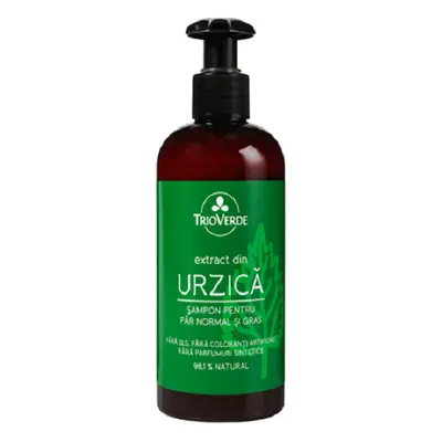 Sampon pentru par normal si gras cu extract de urzica, 250 ml, Trio Verde