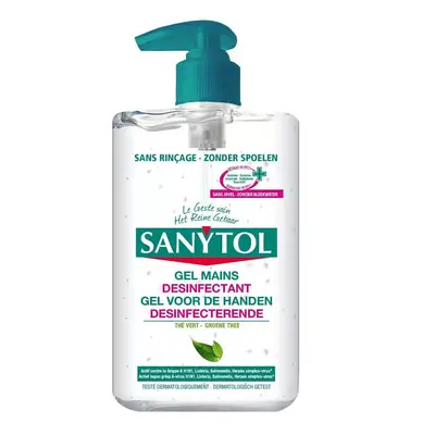 Gel dezifectant pentru maini cu ceai verde, 250 ml, Sanytol