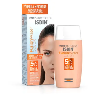 Isdin Fusion Water Color Fotoprotector crema de protectie solara pentru fata cu SPF 50  50 ml