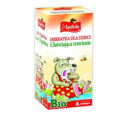 Apotheke Fenicul, Melissa, Mentă Bio, ceai pentru bebeluși peste 6 luni, 1,5 g x 20 pliculețe