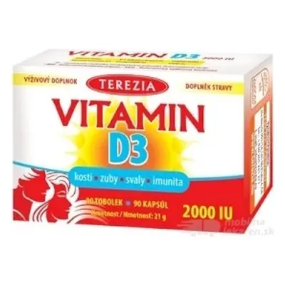 TEREZIA Vitamina D3 2000 UI 1×90 tbl, supliment alimentar