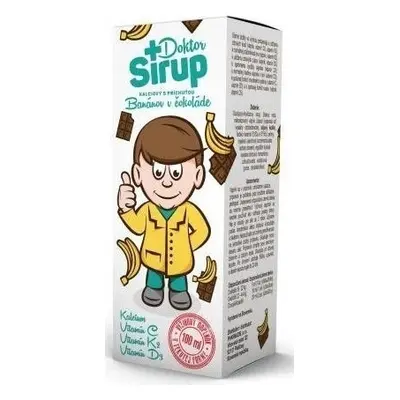 Doctor Syrup sirop de calciu 1×100 ml, aromă de ciocolată și banane