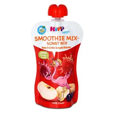 HiPP BIO Smoothie mere, banane și fructe roșii 120 ml