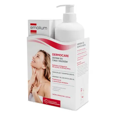 Set Emolium Dermocare, șampon pentru păr, de la 1 lună, 200 ml + gel cremă de spălare, de la 1 l