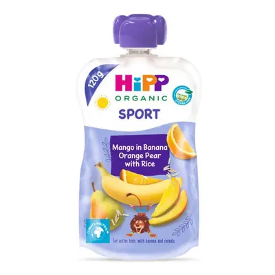 Piure Hippis Sport cu pere, mango si portocale, 120 g, Hipp