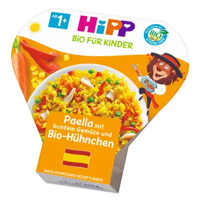 Farfurie HiPP Bio, paella cu legume și pui, după 1 an, 250 g