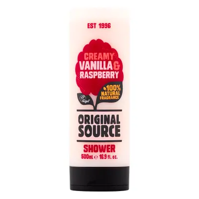 Original Source Vegan, gel de duș, Vanilia-Raspberry, 500 ml