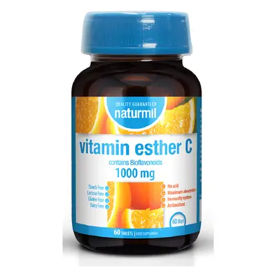 Vitamina C Ester, 1000 mg, 60 tablete, Naturmil