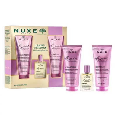 Set Nuxe Hair Prodigieux, mască nutritivă, 30 ml + șampon strălucitor, 200 ml + balsam strălucit